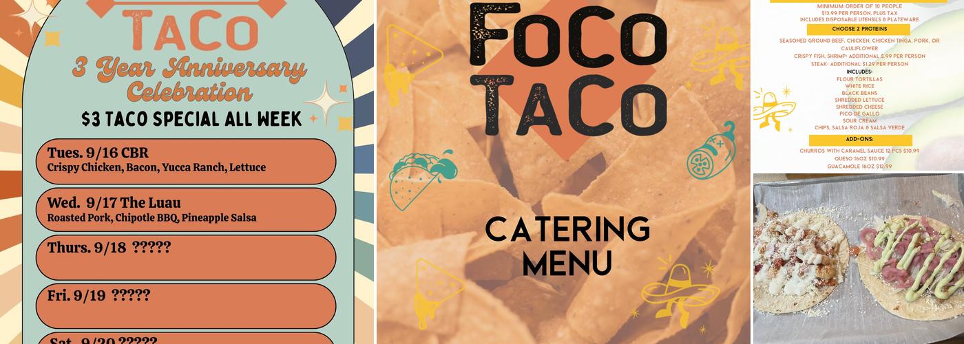 FoCo Taco Menu