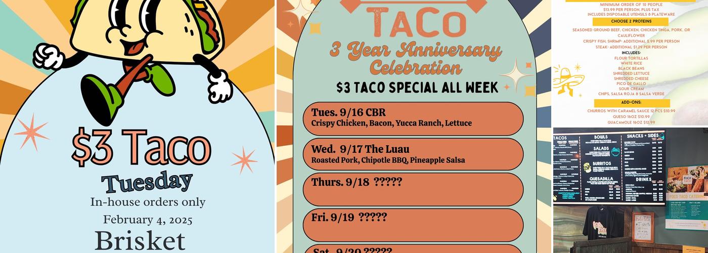 FoCo Taco Menu