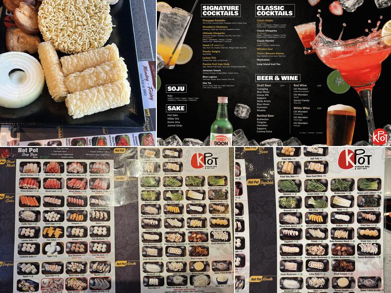 KPOT Korean BBQ & Hot Pot Menu