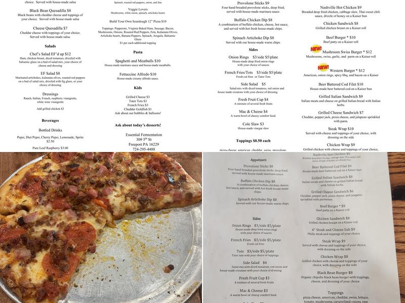 Essential Fermentation Menu