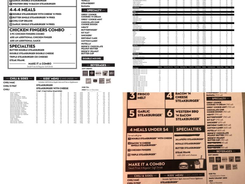 Steak 'n Shake Menu