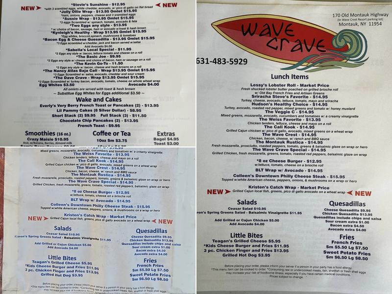Wave Crave Menu