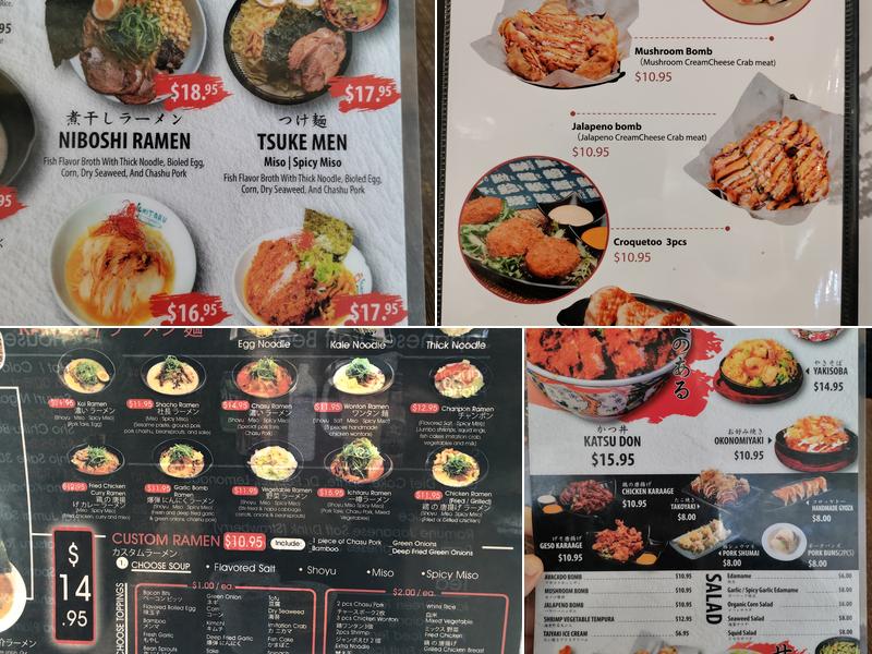 Ichitaru Ramen Menu