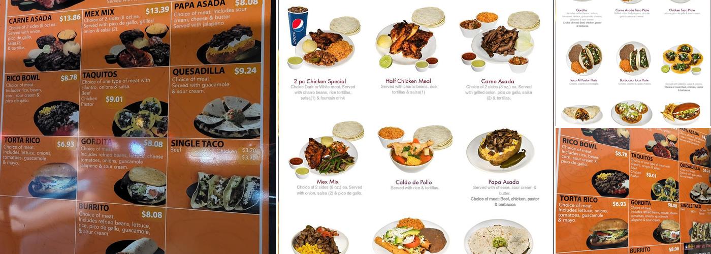 El Pollo Rico Express Menu