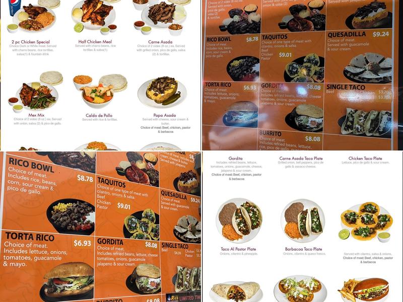 El Pollo Rico Express Menu