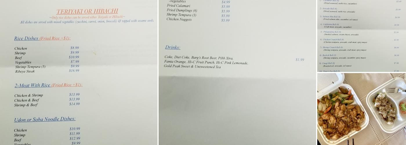 TNT Teriyaki Grill Menu