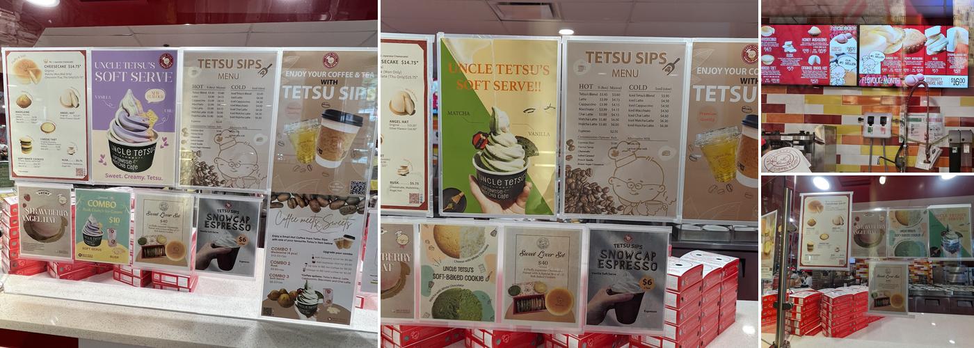 Uncle Tetsu's Japanese Cheesecake Menu