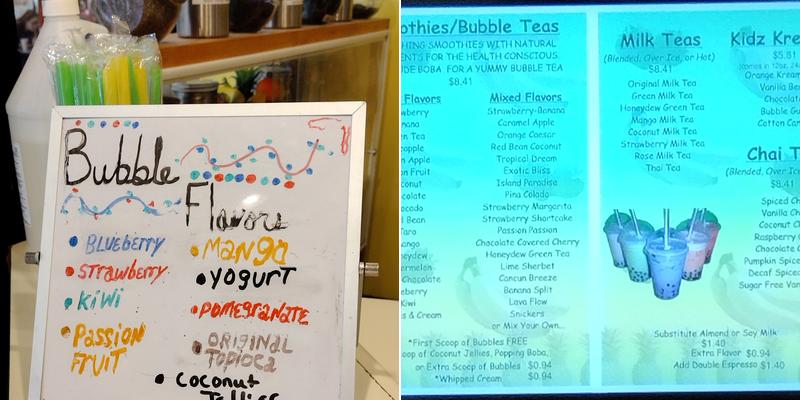 Bubble Tea Menu