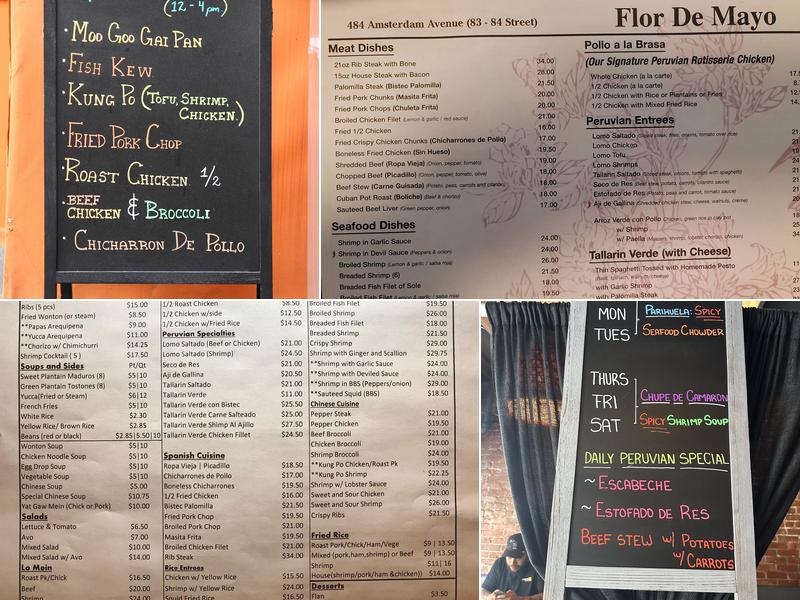 Flor de Mayo Menu