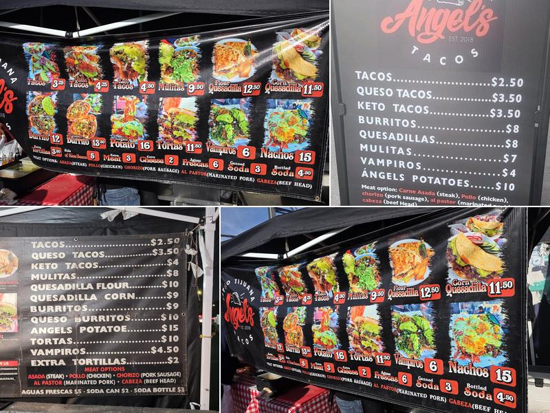 Angel's Tijuana Tacos Menu
