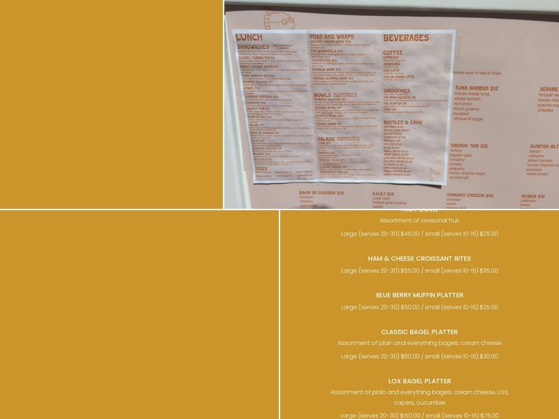 Cafe Sunfish Menu