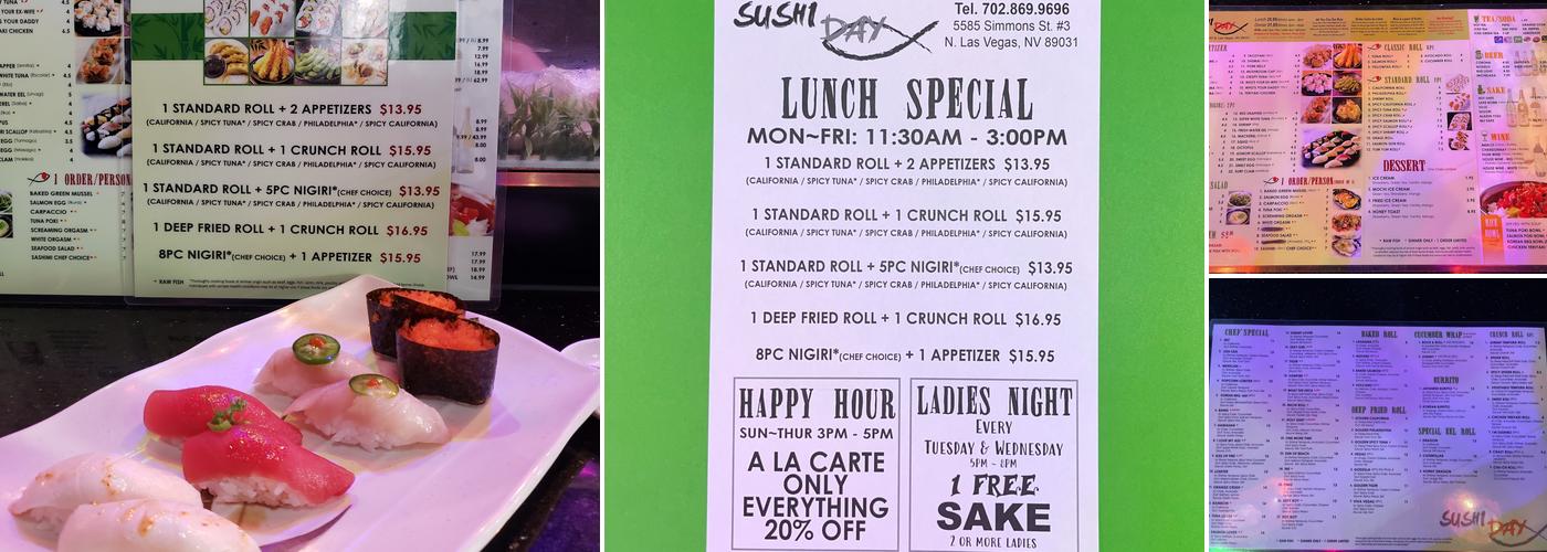 Sushi Day Menu