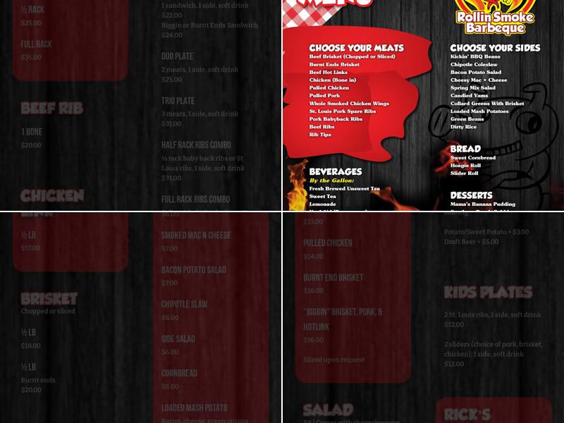 Rollin’ Smoke Menu