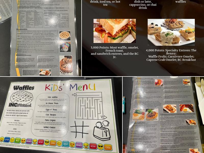 Waffles, INCaffeinated, Upper St. Clair Menu