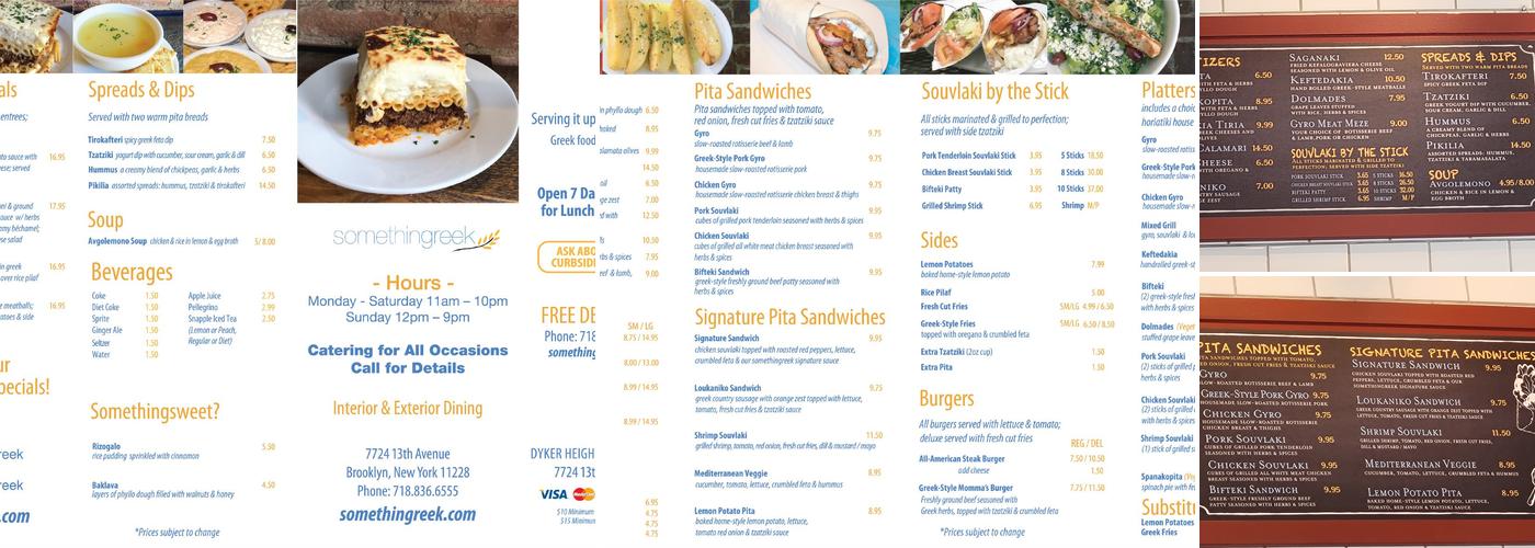 somethingreek Menu