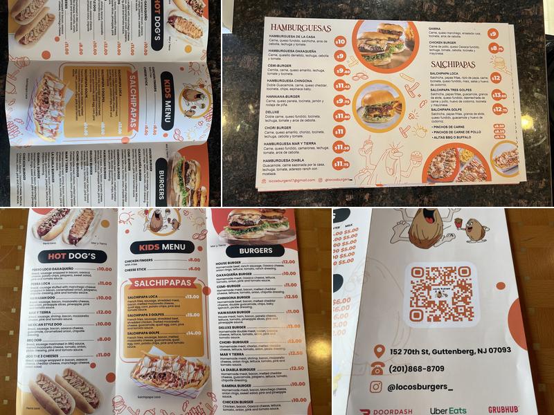 Loco’s Burger Menu