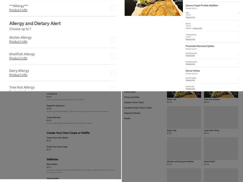 Sleeping Ranchero Menu