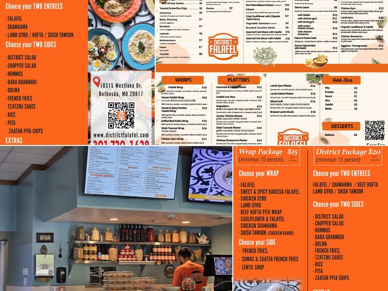 District Falafel Menu