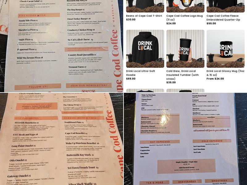 Cape Cod Coffee @ Wareham Crossing Menu