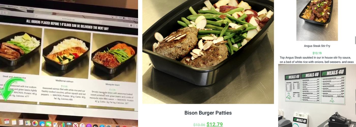 Fit Meals 4u Menu