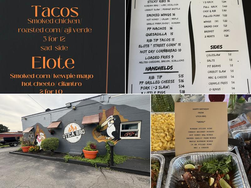 Utica BBQ Menu