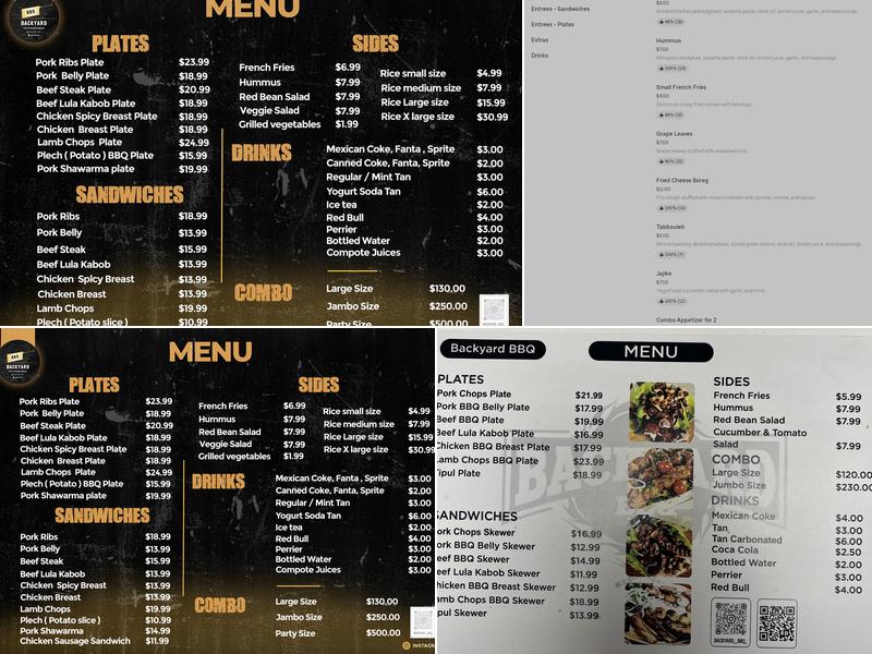 Backyard BBQ Menu