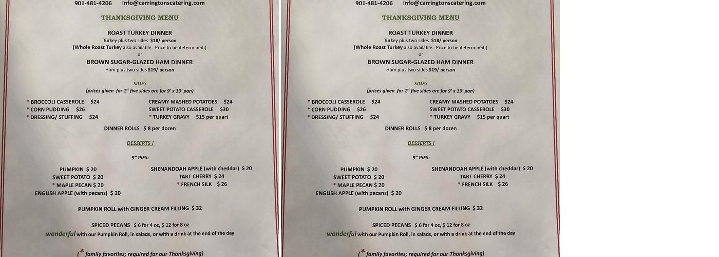 Dark Marvel Menu