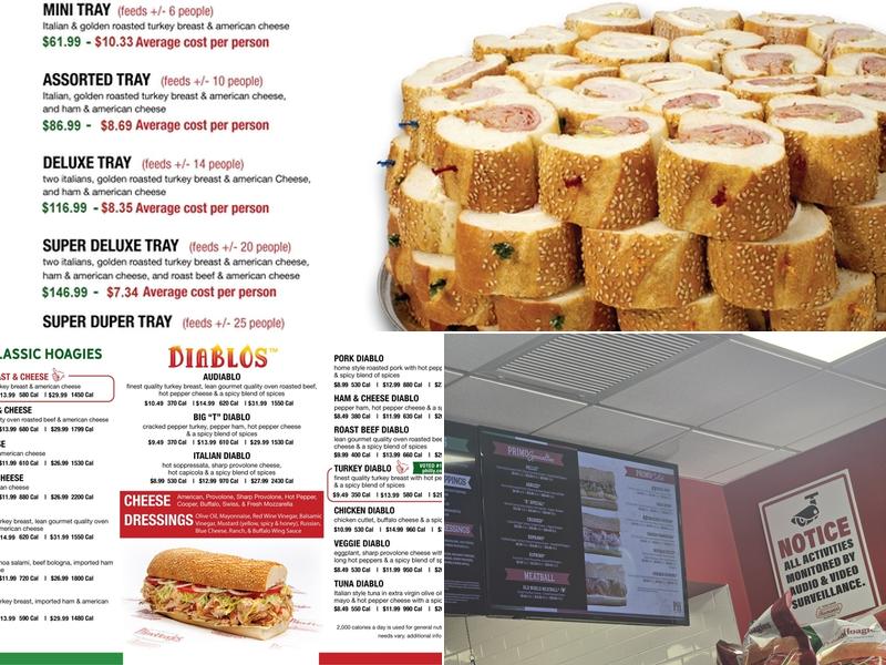 PrimoHoagies Menu