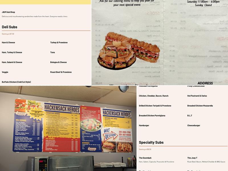 Hackensack Heroes Menu