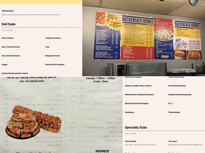 Hackensack Heroes Menu