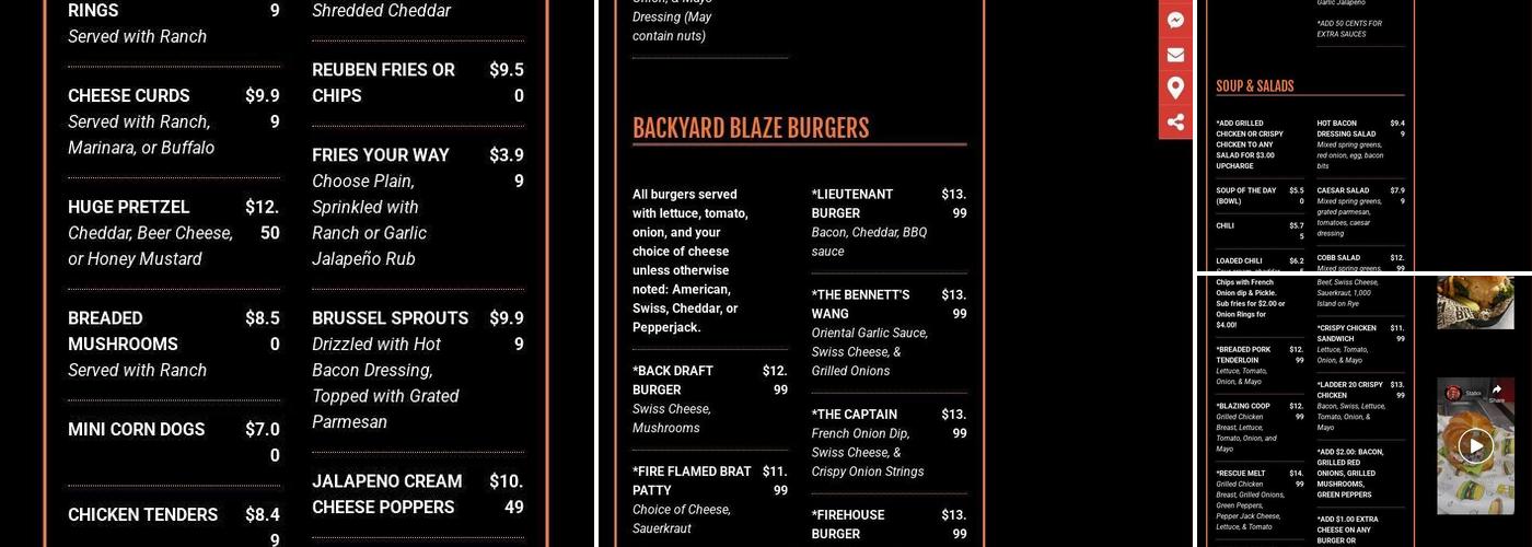 River Jack’s Bar & Grill Menu