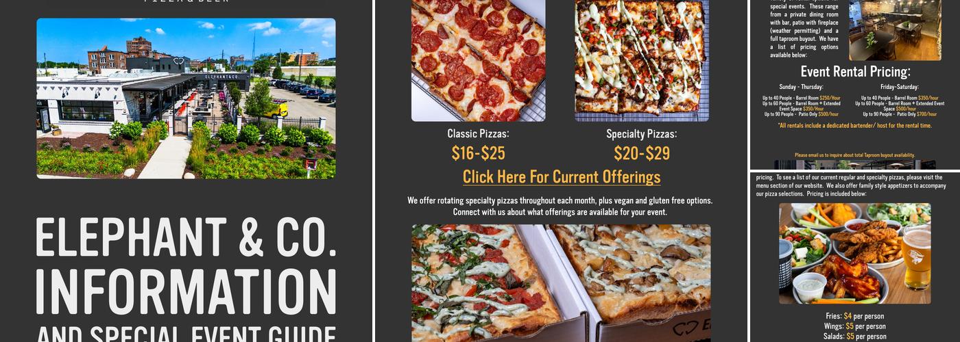 Elephant & Co. Royal Oak Menu