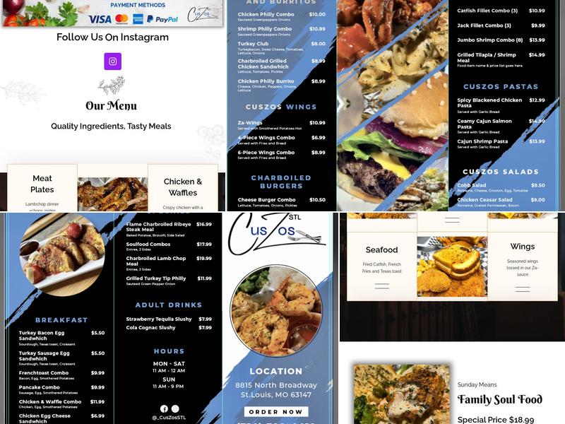 Cuszos stl Menu