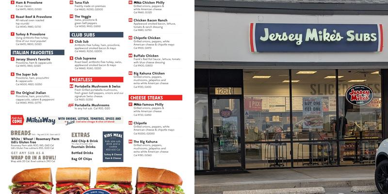 Jersey Mike's Subs Menu