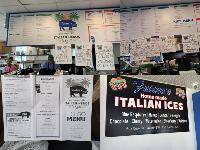 Faicco's Italian Heros and Grill Menu