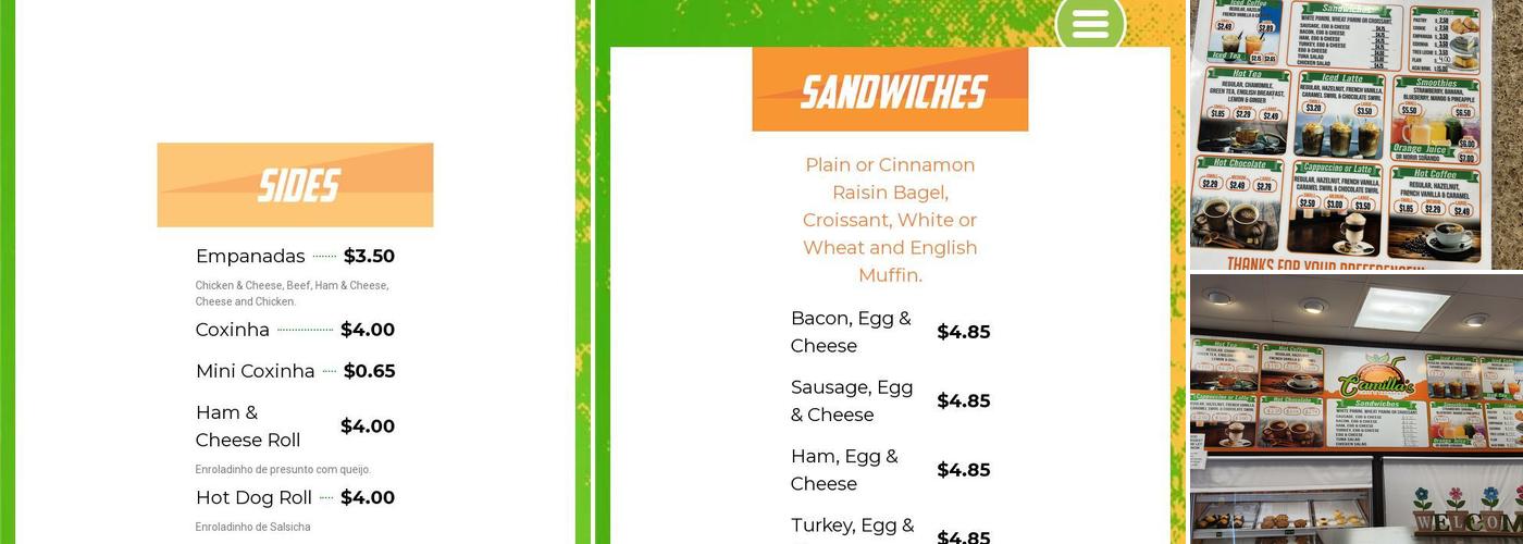 Camilla's Cafe & Breakfast Menu