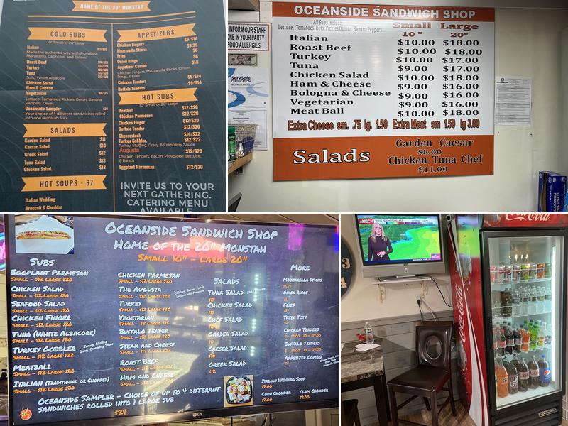 Oceanside Sandwich Shop Menu