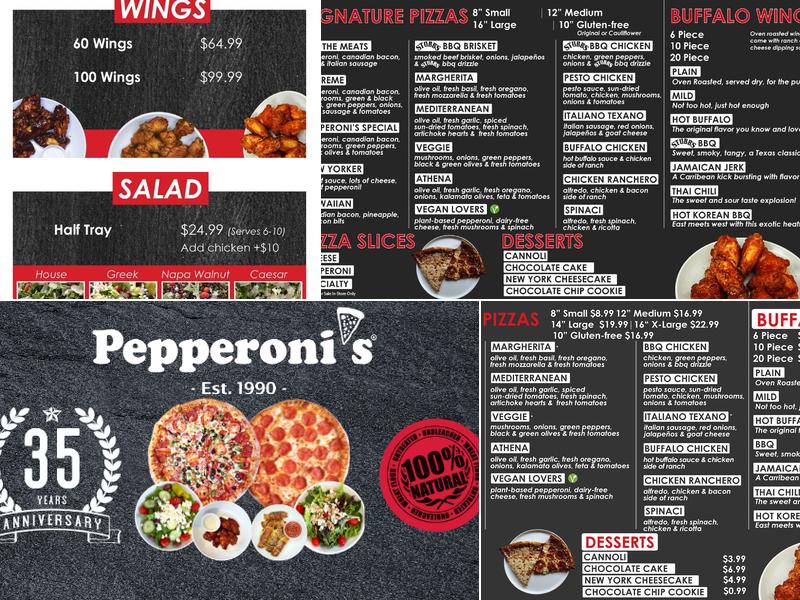 Pepperoni's - Houston Heights Menu