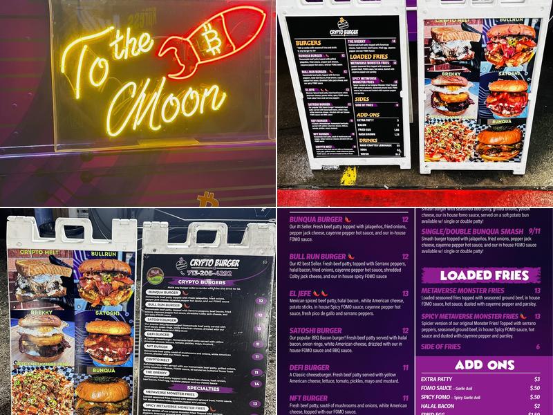 Crypto Burger Menu