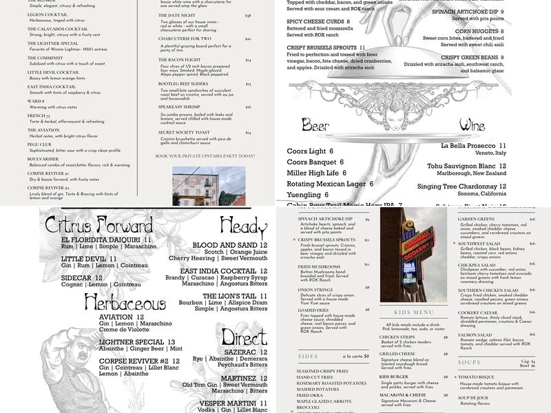 Crossroads Cookery Menu