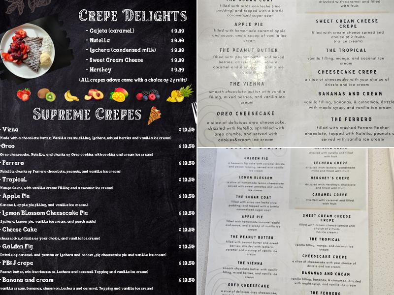 Craving Crepes Menu