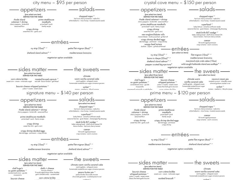 Ocean 48 Menu