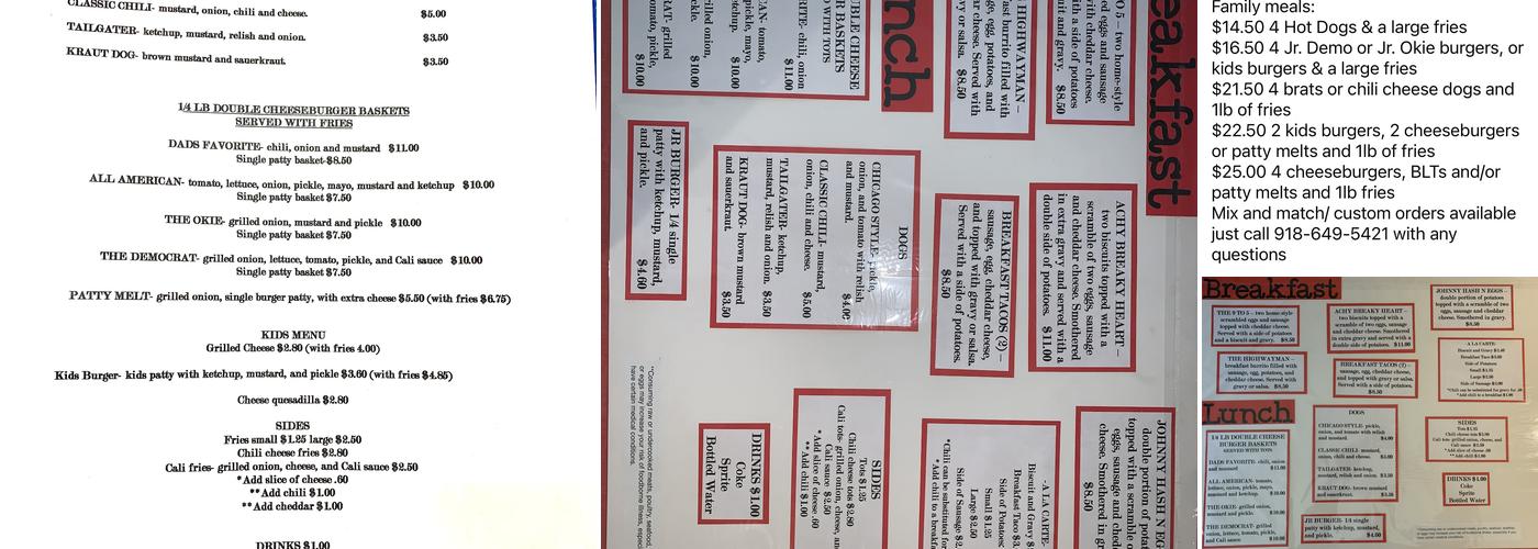 Somethin’ Country Menu