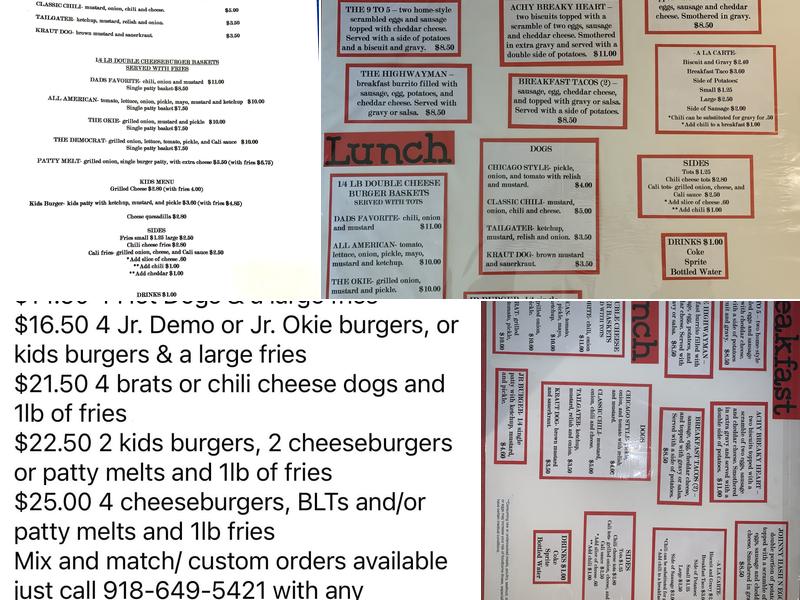 Somethin’ Country Menu