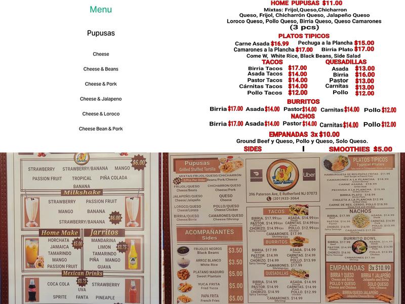 Mi Sabor Latino Menu