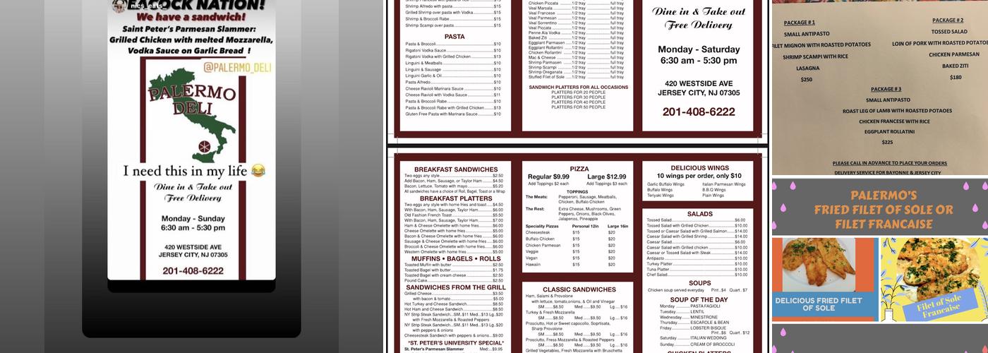 Palermo’s Italian Salumeria Deli Menu