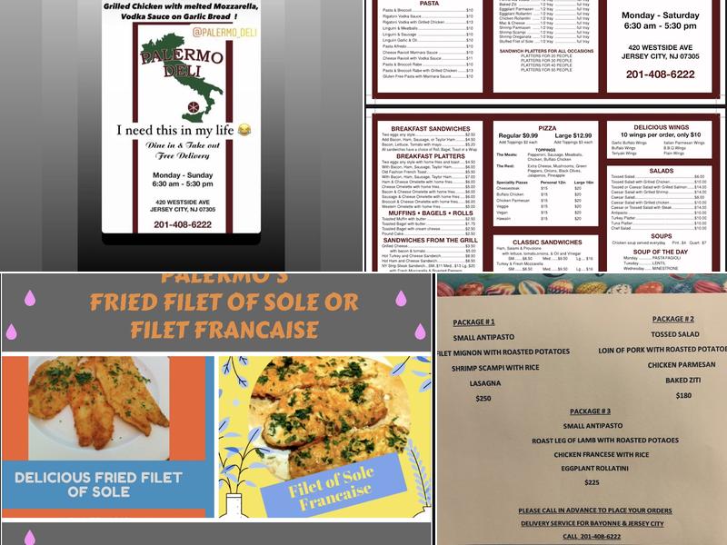 Palermo’s Italian Salumeria Deli Menu