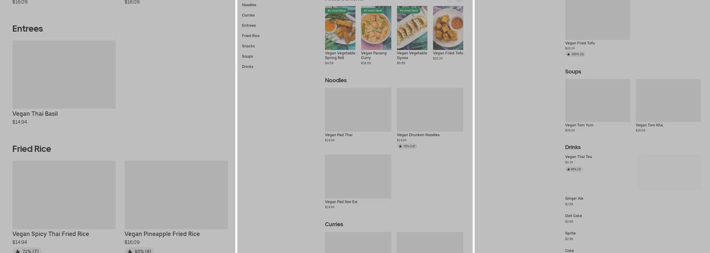 Phuket I'm Vegan Menu