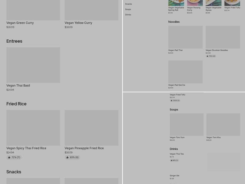 Phuket I'm Vegan Menu