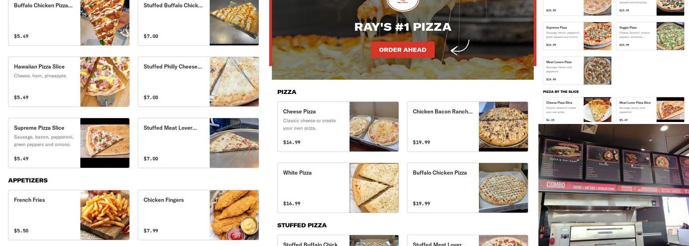 Ray's #1 Pizza Menu